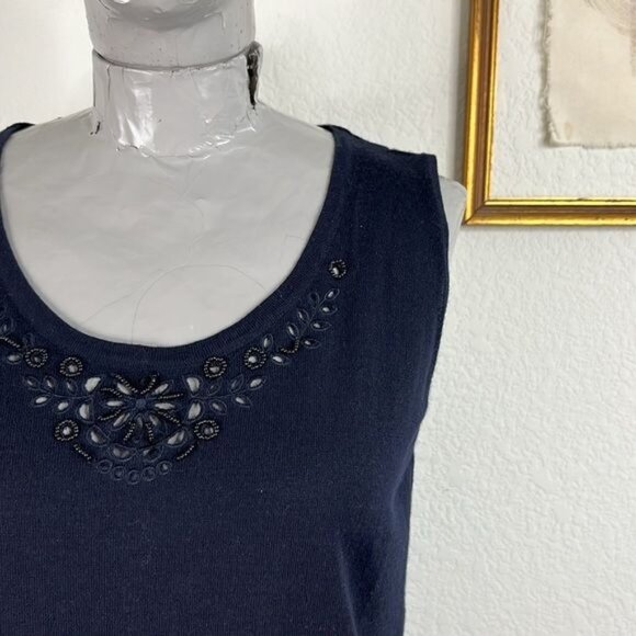 Escada Cashmere Beaded Sweater Cardigan Shell Set - Picture 3 of 13